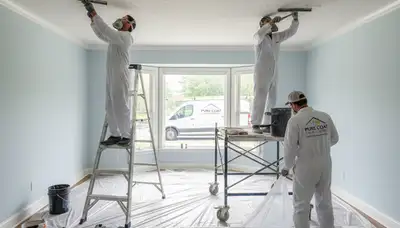 Professional popcorn ceiling removal in Durham NC for smooth modern home interiors